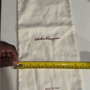 Salvatore Ferragamo Cream and red Dust Bag